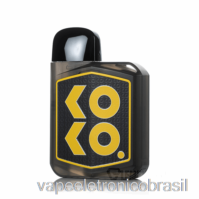 Vape Recarregável Uwell Caliburn Koko Prime 15w Pod System Escuro Translúcido Preto E Dourado